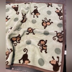 Adorable Monkey Print Blanket